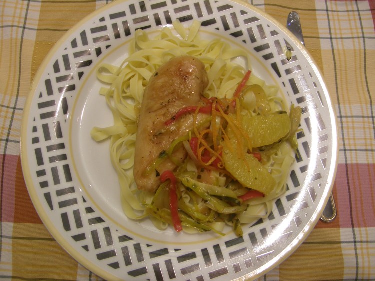 Chicken breast with orange sauce-1