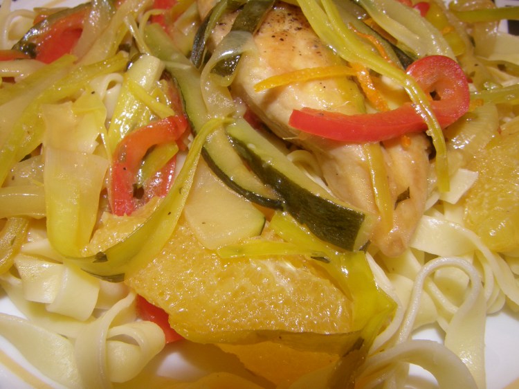 Chicken breast with orange sauce-3