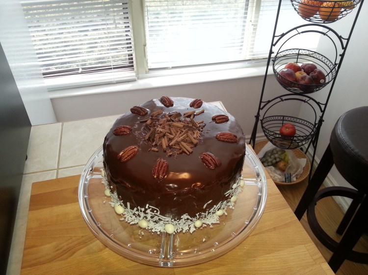 German chocolate cake with coconut -pecan filling-3