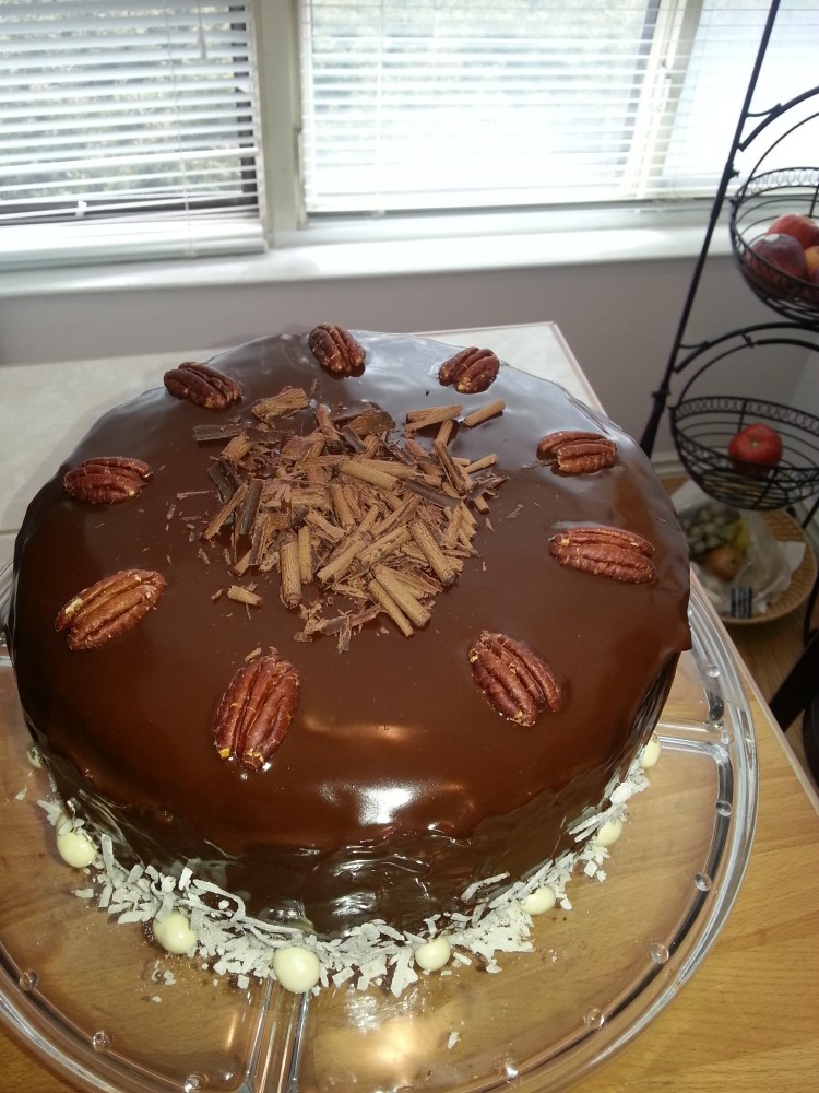 German chocolate cake with coconut -pecan filling-4
