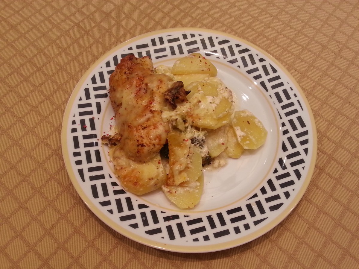Chicken, broccoli and potato divan-1
