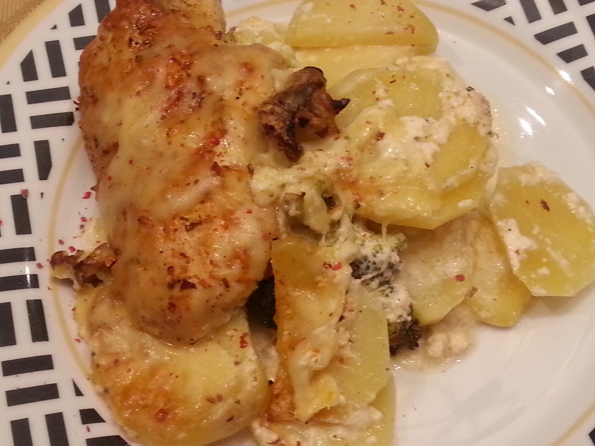 Chicken, broccoli and potato divan-2