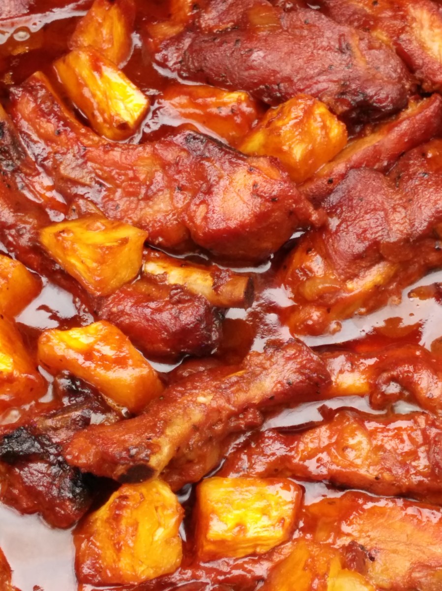 Back Ribs in Pineapple Whiskey Sauce-2